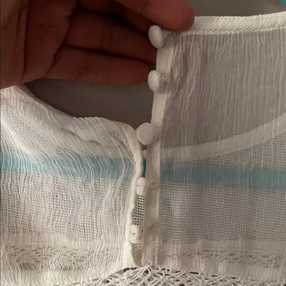 Free People White and Gray Long Sleeve Dress - Picture 9 of 10